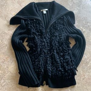 Kenneth Cole black zip sweater